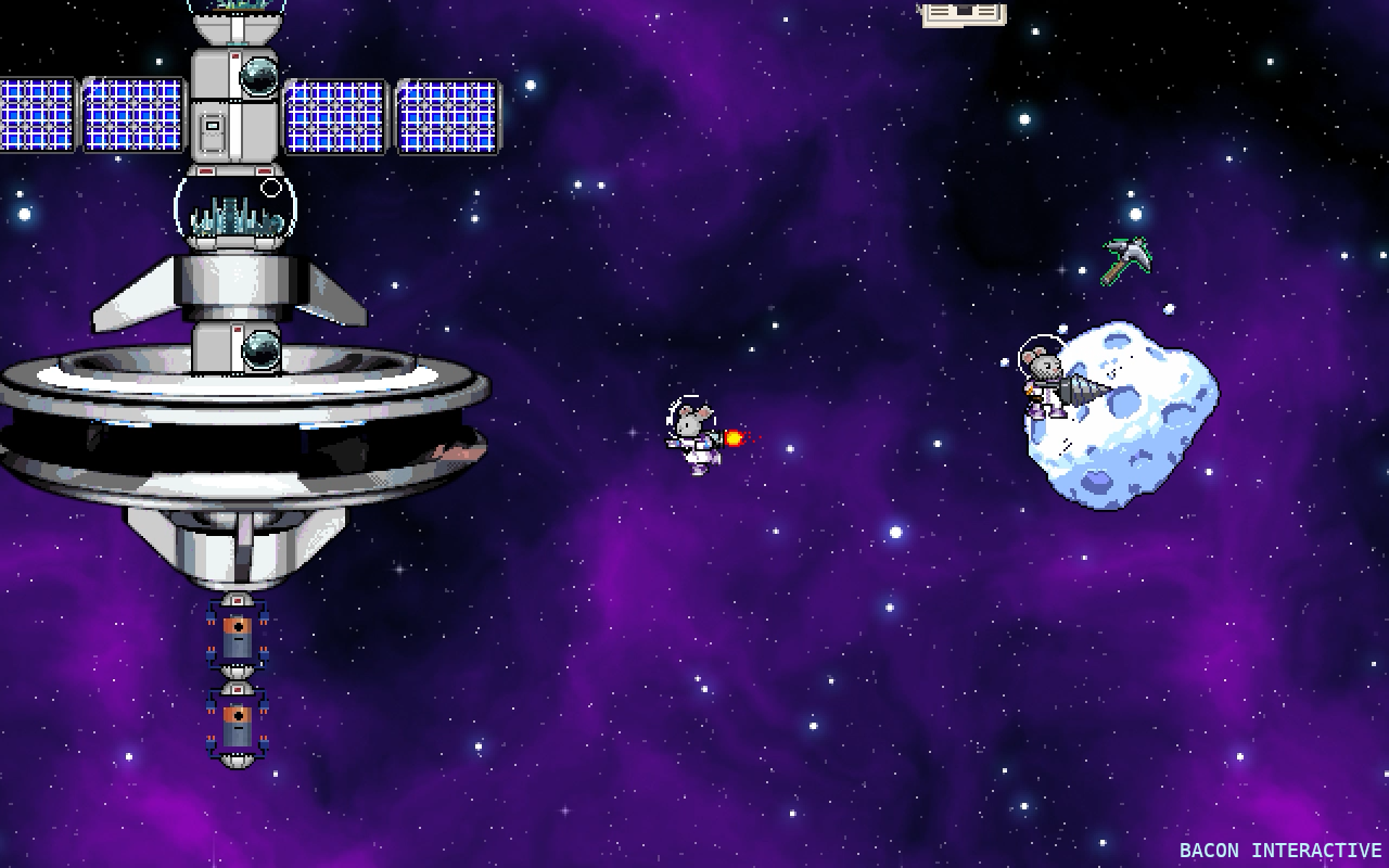 Space battle scene
